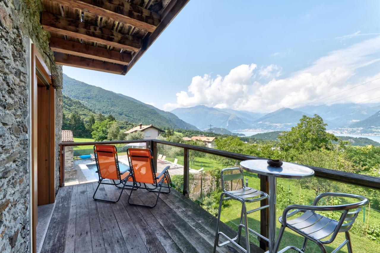 Chalet Con Piscina E Vista Panoramica Colico Dış mekan fotoğraf