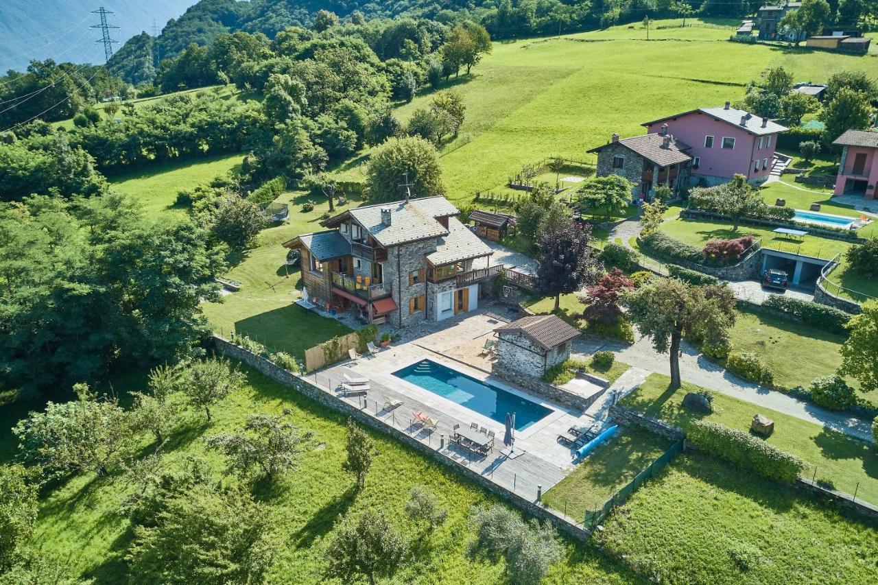 Chalet Con Piscina E Vista Panoramica Colico Dış mekan fotoğraf