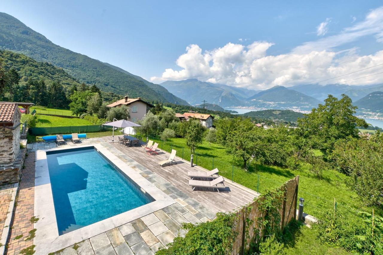 Chalet Con Piscina E Vista Panoramica Colico Dış mekan fotoğraf